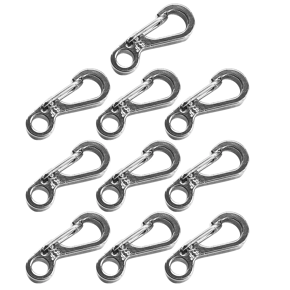 

10Pcs Mini Carabiner Clip Bottle Backpack Keychain Lock Hook for Umbrella Rope Parachute Cord Outdoor Clasps Survival Gear