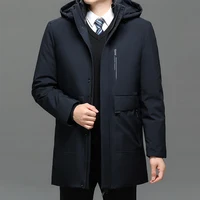 2024 Men Thick Winter Big Fur Collar Warm Parka Waterproof Windproof NEW -40 Degrees Top Quality White Duck Down Jacket 1