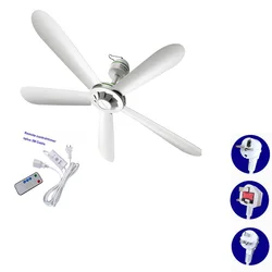 220V Mini Ceiling Fan Energy-Saving Anti-Mosquito Summer Cooling Fans Cooler for Home Dormitory 6 Blades