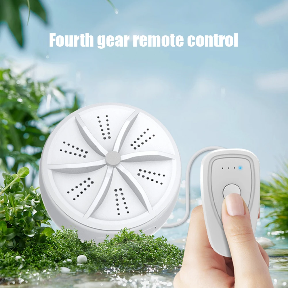 Turbo Washer Intelligent Timing Mini Ultrasonic Turbo Washer Cyclic Cleaning Low Noise Design for Newborn Clothes Underwear Rags