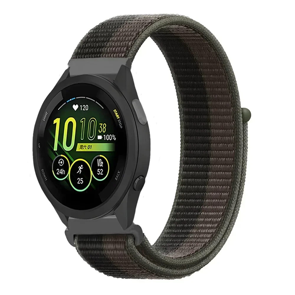 Durable Nylon Loop Strap - 20mm/22mm Adjustable Fabric Wristband