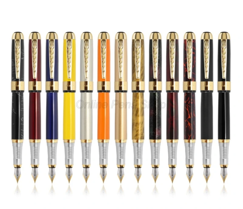 

Jinhao 250 Metal Barrel Gold Trim 18 KGP 0.5mm Medium Nib Fountain Pen Professional Office Stationery Writing Accessory