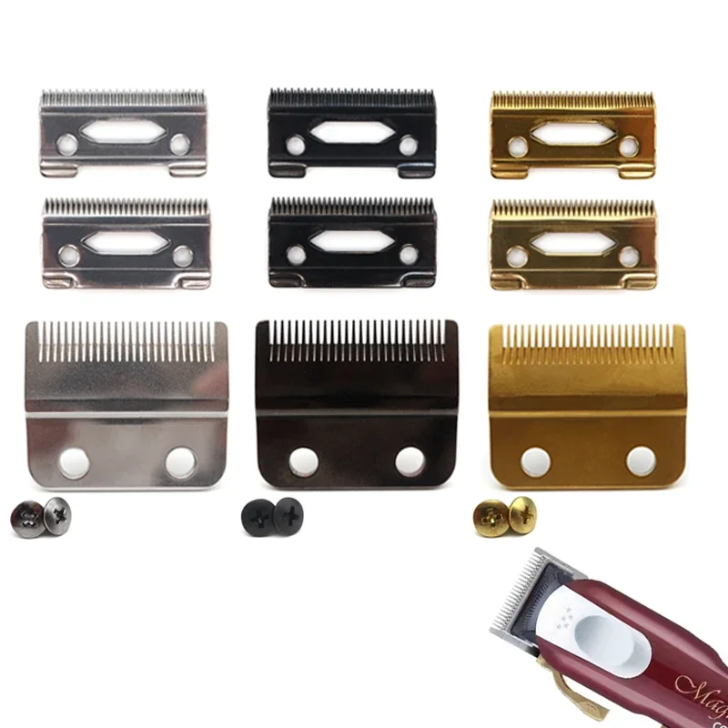 Wedge Fade/Standard Replacement Fixed Blade-Standard/Stagger Ceramic/Carbon Steel Movable Blade to WAHL Hair Clipper Accessroies