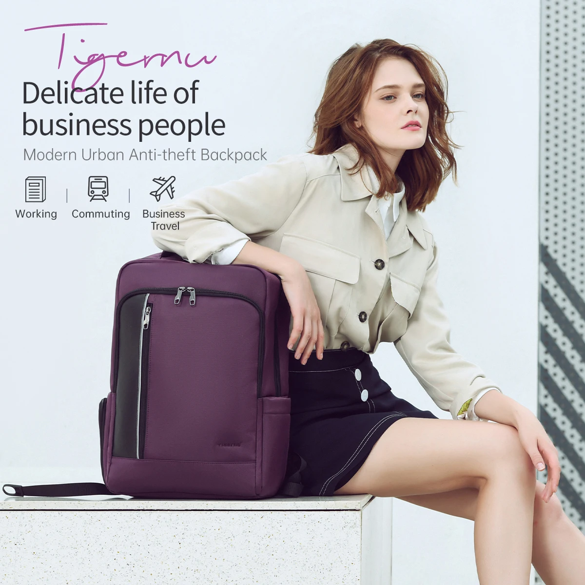 Tigernu Anti Theft Backpack Women USB Back Bag School