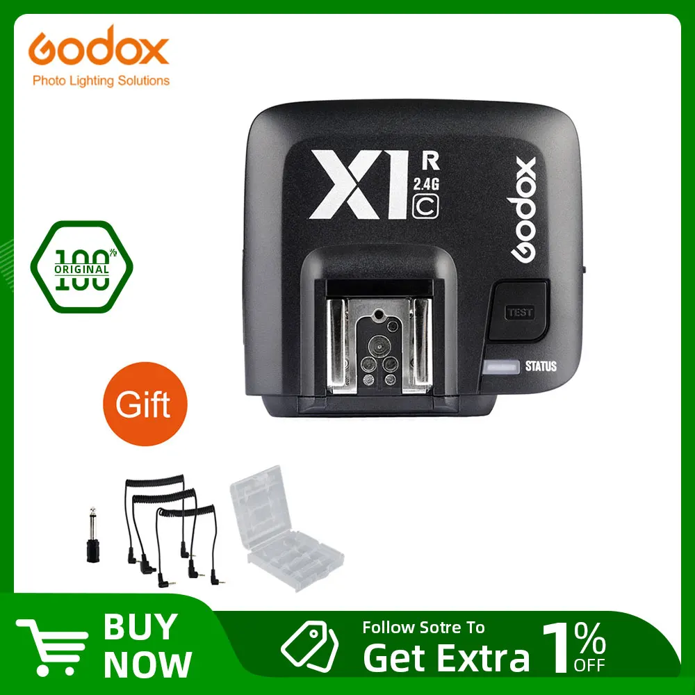 Godox X1C X1R-C TTL Wireless Receiver Canon EOS series Cameras (X1C-R) flash trigger