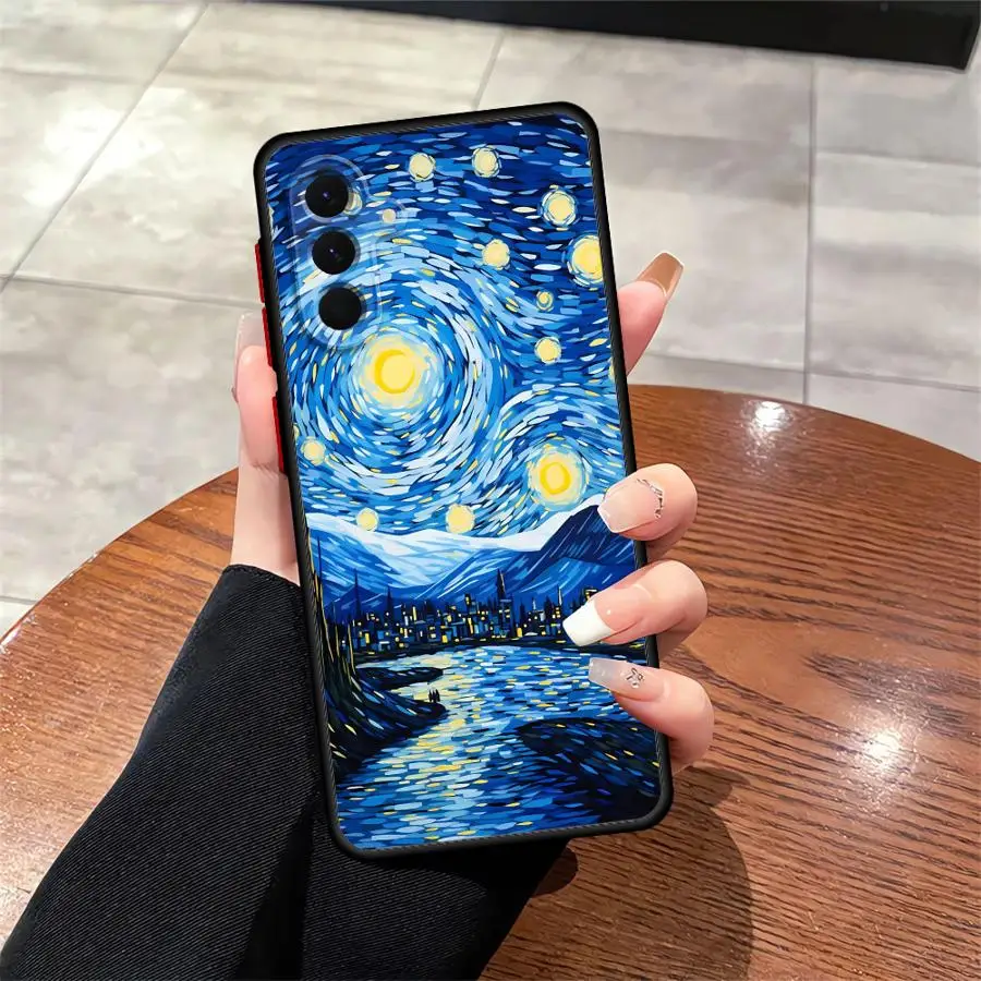 Van Gogh Artistic Design Phone Case - Vibrant Starry Night Back Cover