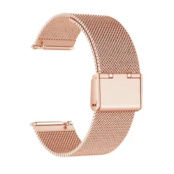 Premium 22mm Stainless Steel Metal Watch Band Bracelet for 22mm (Mesh rosegold)