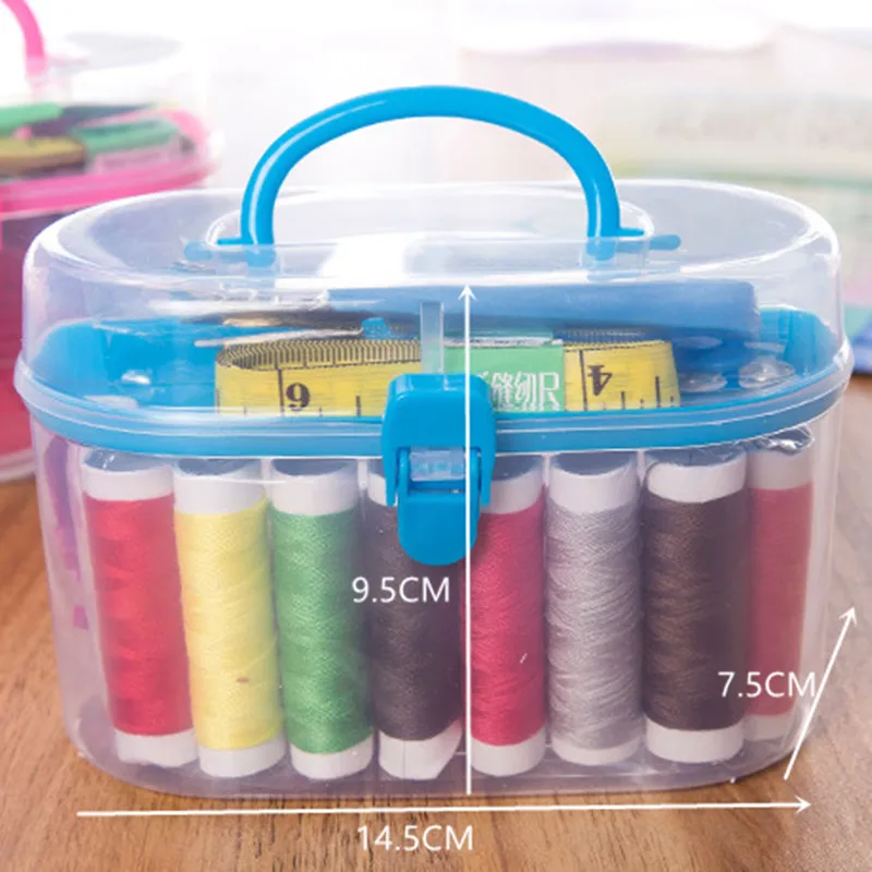 Youpin Household high-end sewing box multi-color thread set sewing kit small  portable multi-function hand sewing needle storage - AliExpress