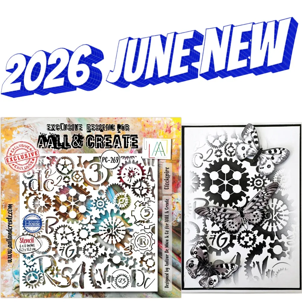 스텐실 - Clockspire 2026년 6월 신제품 금속 커팅 스텐실 DIY 스크랩..