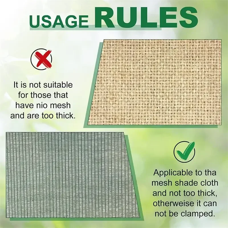 50/100PCS Clothes Pegs Shade Cloth Clip Cosis Has a 1 € Buttonhole Gardens Backyards Mesh Shade Fabric Greenhou Laundry Home 3