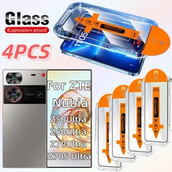 Premium 4 - Pack HD Tempered Glass Screen Protector, Dust - Free and Easy to Install for ZTE nubia Z50 Ultra