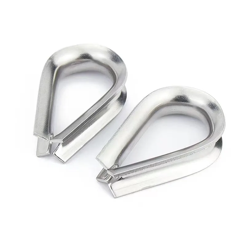 10pcs M1.5-M6 Stainless Steel Wire Rope Protection Ring Clamp Thimbles  Rigging Hardware Chicken Heart Ring Fixing Workpiece - AliExpress