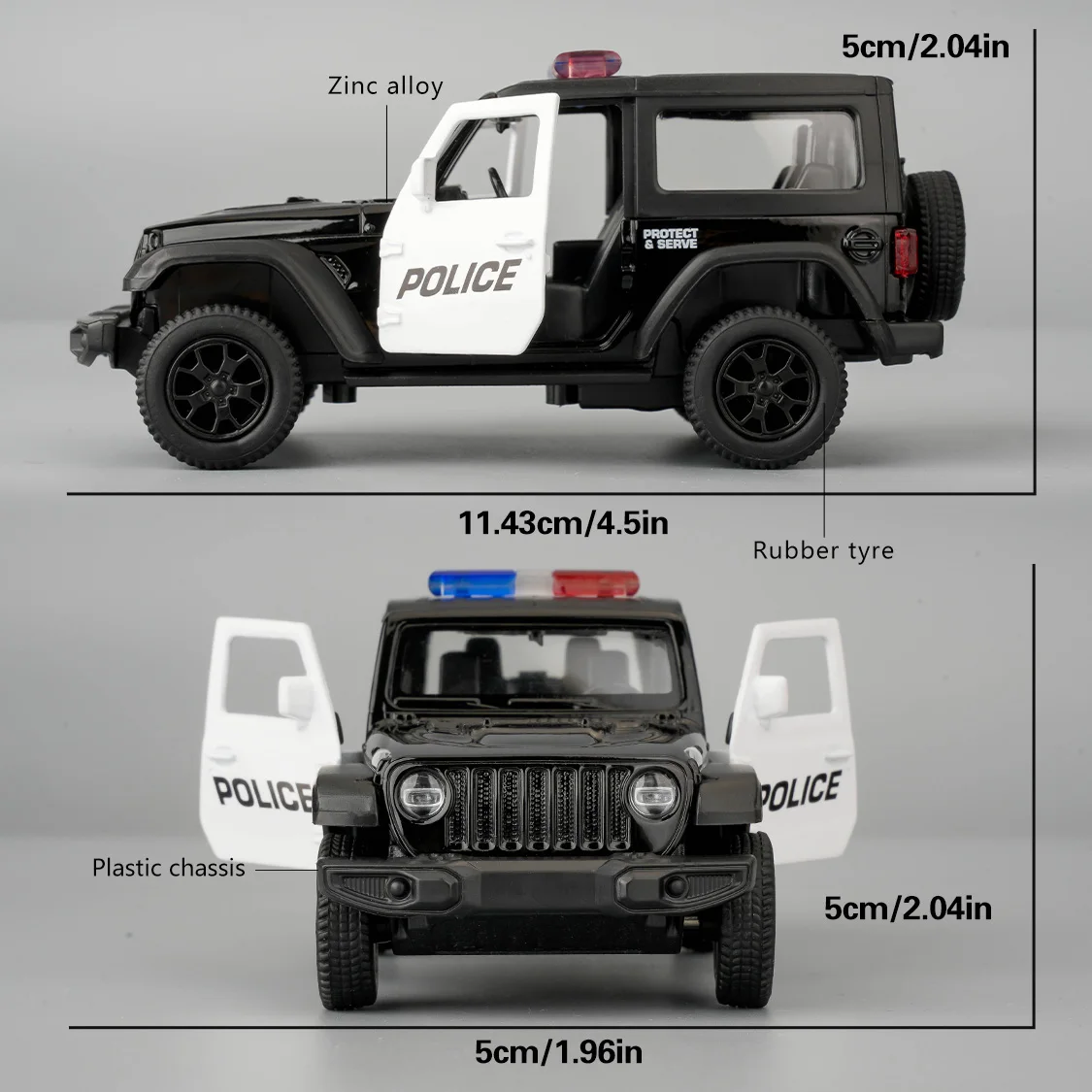 1:36 RMZCITY Jeep Wrangler Rubicon Alloy Model Toy Car Diecast Pull Back Metal Collection Children Toys Gift 4