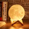 LED Night Light 3D Print Moon Lamp Rechargeable Color Change 3D Light Touch Moon Lamp Children's Lights Night Lamps Dropshipping 2
