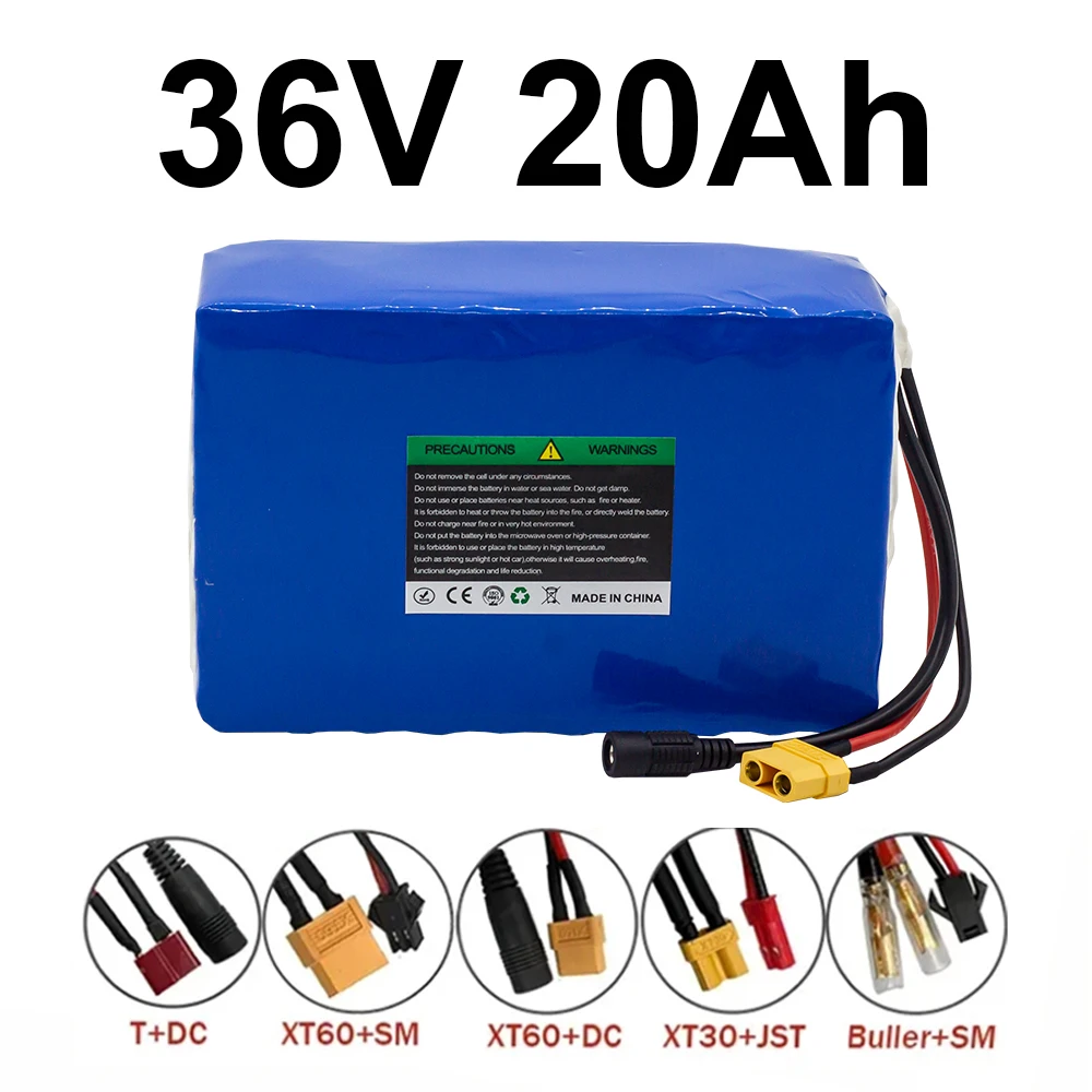 36V 20Ah 18650 Batteria Al Litio 10 S6P 500 1000W Ad Alta Potenza Ad Alta Capacità Bicicletta Elettrica Scooter Batteria Moto 30A Bms