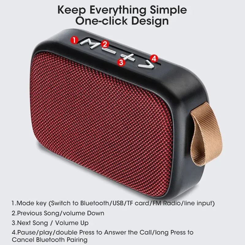 New Wireless Speaker Outdoor Portable Subwoofer Mini