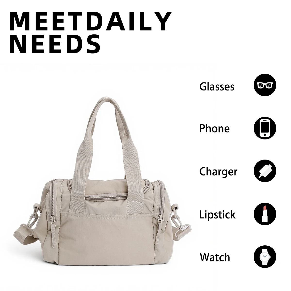 Yoga Bag, Women's Small Bag, Travel Bag, Lightweight Portable Crossbody Sports Fitness Bag, Short-Distance Travel Storage Luggage Bag, Men's Hiking and Shopping Bag