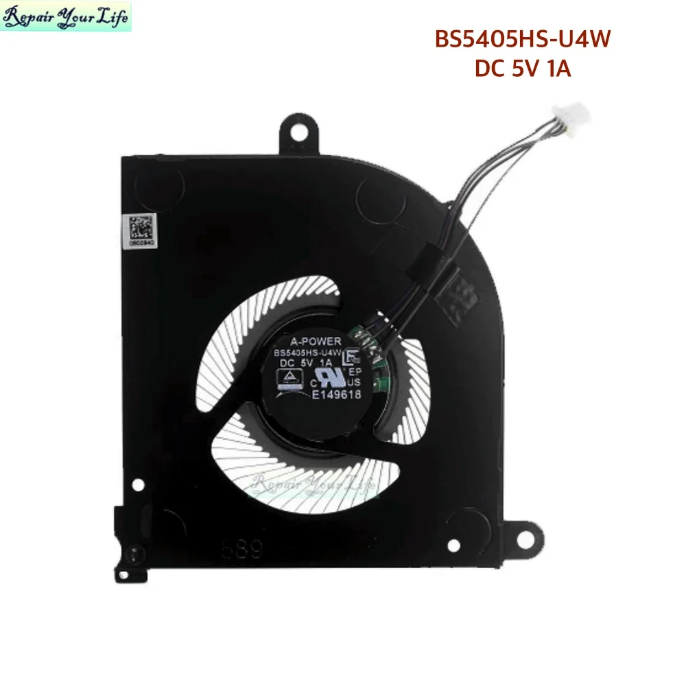 Cpu Gpu Ventiladores de Refrigeração Computador Portátil Ventilador Refrigerador Radiador para Msi Discrição 15m 2022 A11sek A11uek A11sdk Bs5405hs-u4w Bs5405hs-u4x - Imagem 3