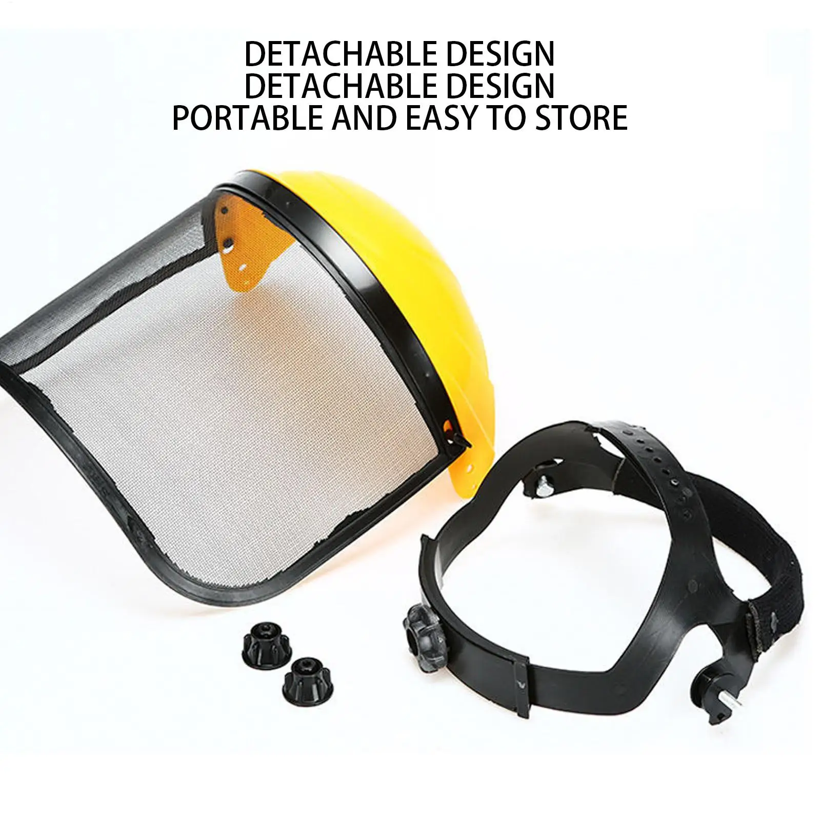 new 1PCS Garden Grass Trimmer Safety Helmet Hat With Full Face Mesh Splash Proof Face Screen Safety Protective Mask