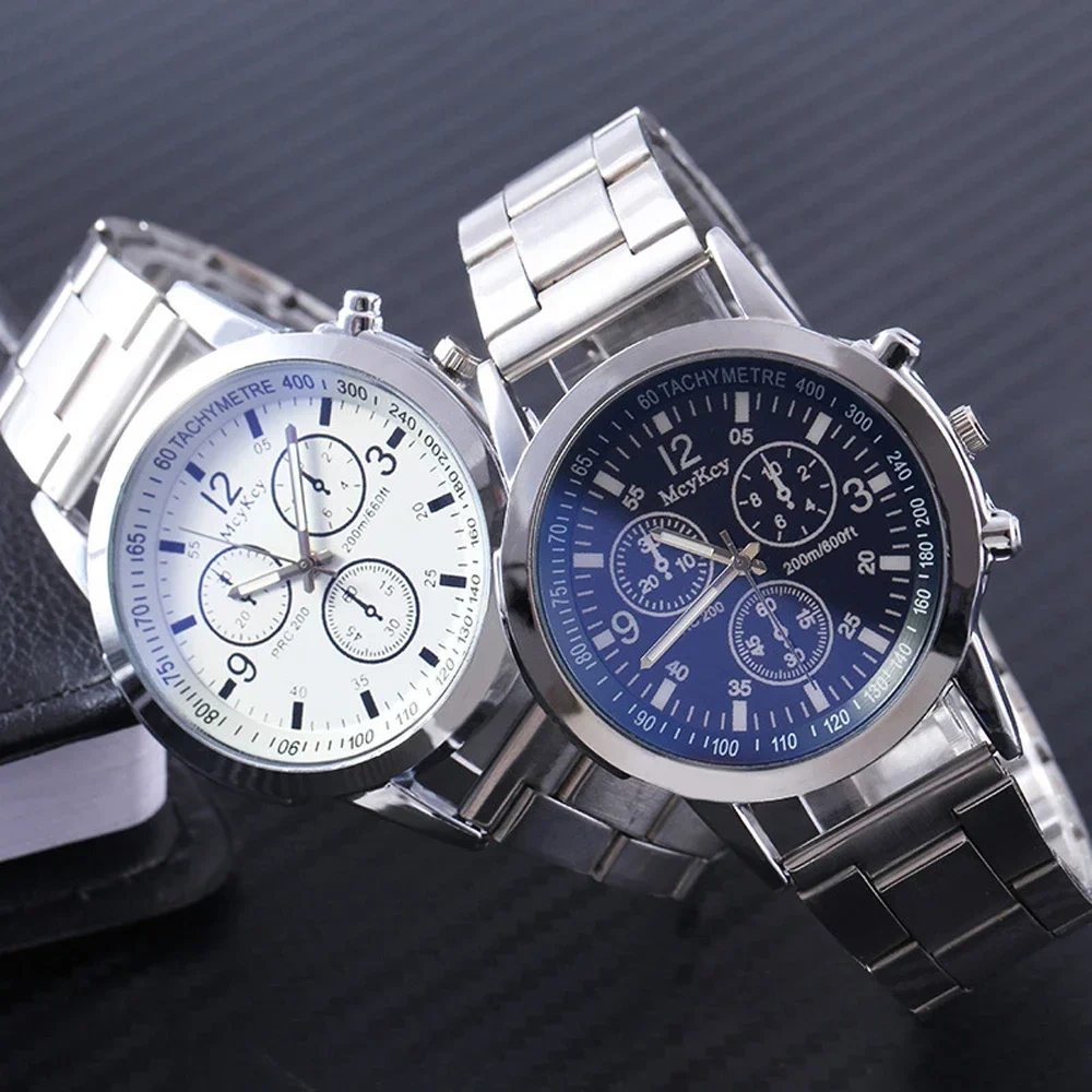 Fashion Watch 1PCS Men's Business Trend Leisure Classic Round Dial Quartz Watch for Daily Clothing