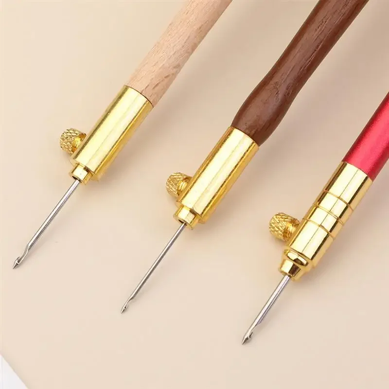 

Embroidery Punch Knitting Needle With 3 Needles Punch Pen Embroidery Cross Stitch Craft Kit French Crochet For Sewing Knitting