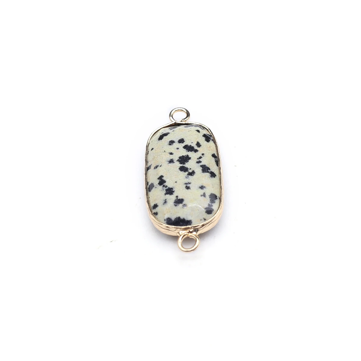 10PCS Wholesale Natural Semiprecious Stone Random Color Rectangular Gold Pendant Jewelry Making DIY Necklace Earring Accessories