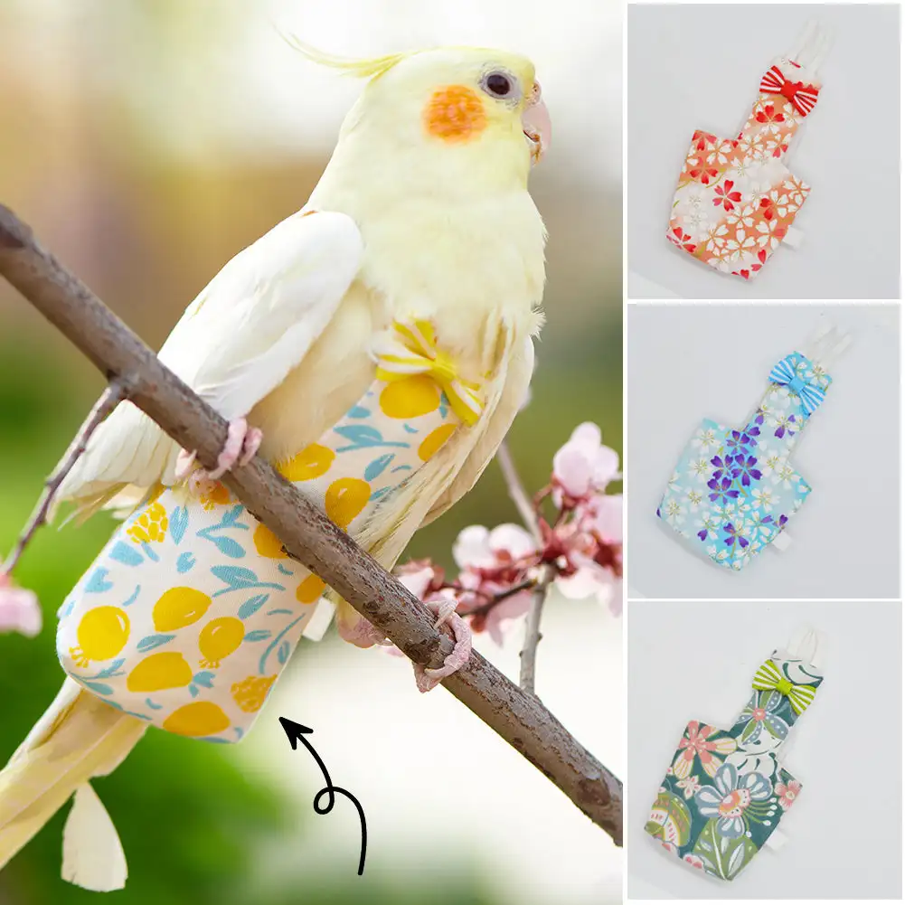 Cute Birds Flight Suit Parrot Diaper Flight Suit Diaper Clothes Parakeet Pigeon Medium Large Pet Bird bird costume