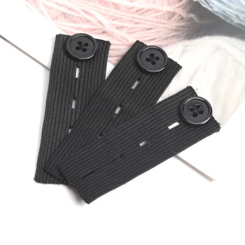 Alternative view of 3 Pcs/set Jeans Extension Buckle Elastic Adjustable Waist Button Belt Lengthening for Trousers Pant Waistband Extender Unisex