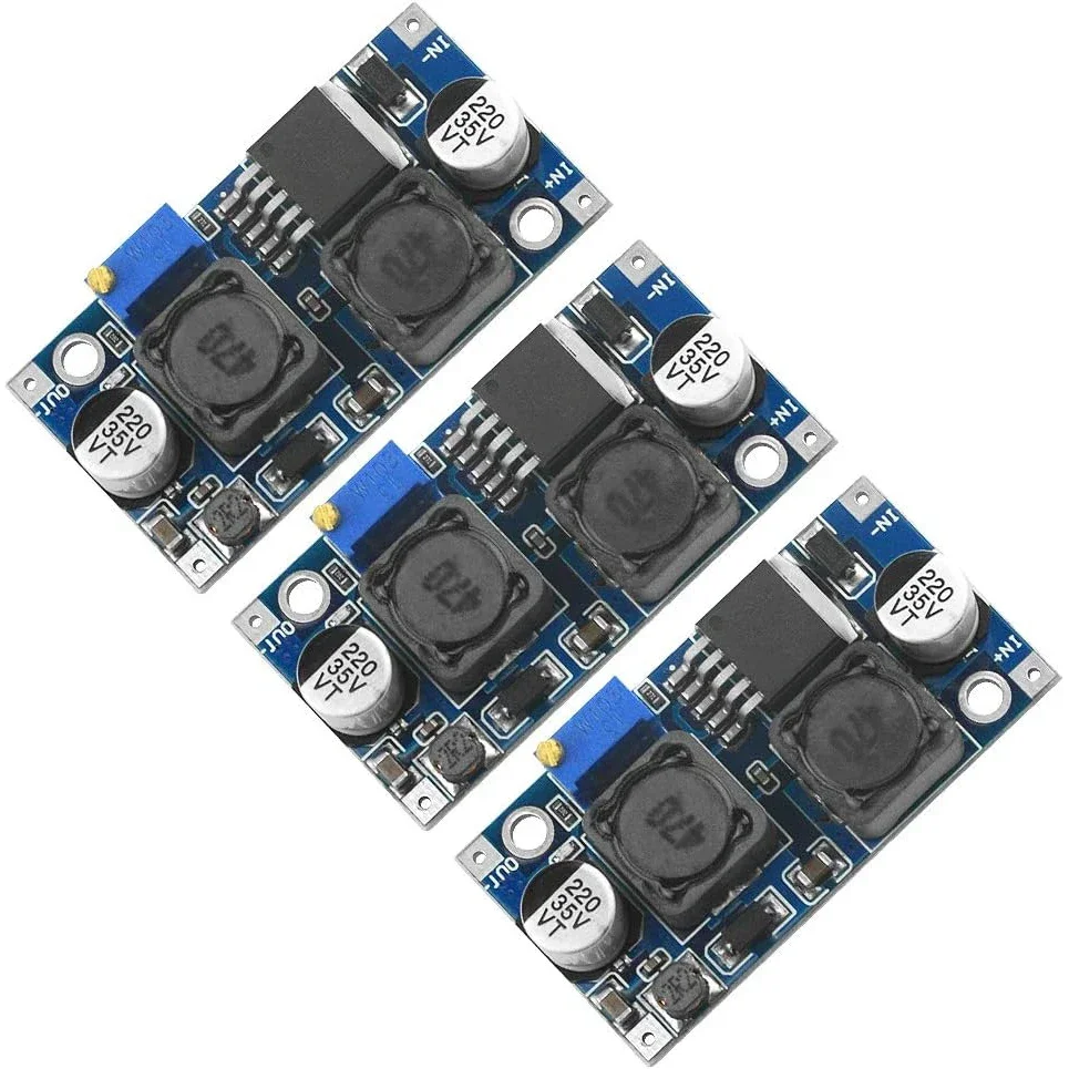 Voltage Converter Module 3Pcs XL6009 DC-DC Buck Boost 4A 400KHz Adjustable Switch 3.8-30V to 1.25-35V Power Supply