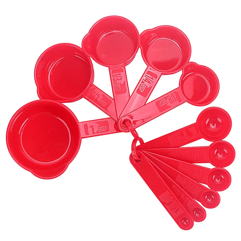 Plastic Measuring Cups And Spoons Set Coffee Scoop Kitchen Cooking Flour Sugar Baking Utensil Set 11pcs/set