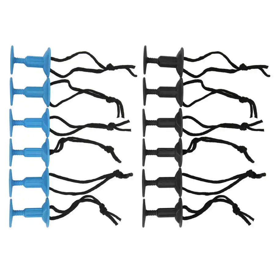 Description Picture 5 of item6 Pieces Surfboard Leash Plugs with Cords Strings Water Sports Surfing Accessories Plastic Surf Leash Plug Bodyboard Accessory