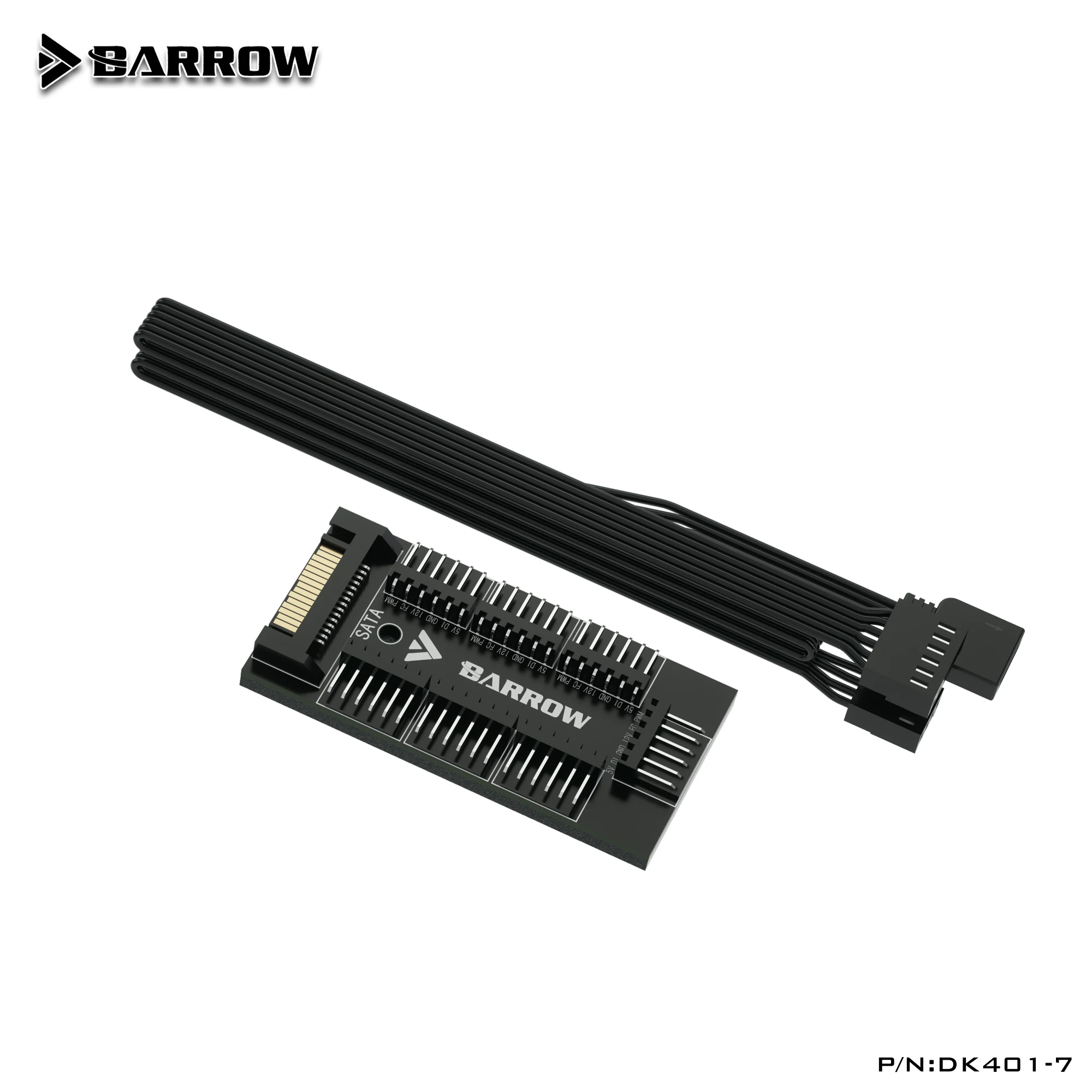 

Barrow DK401-7 7-way Controllers Full Function RGB and fan hub Sata power supply interface PC Water Cooling accessories
