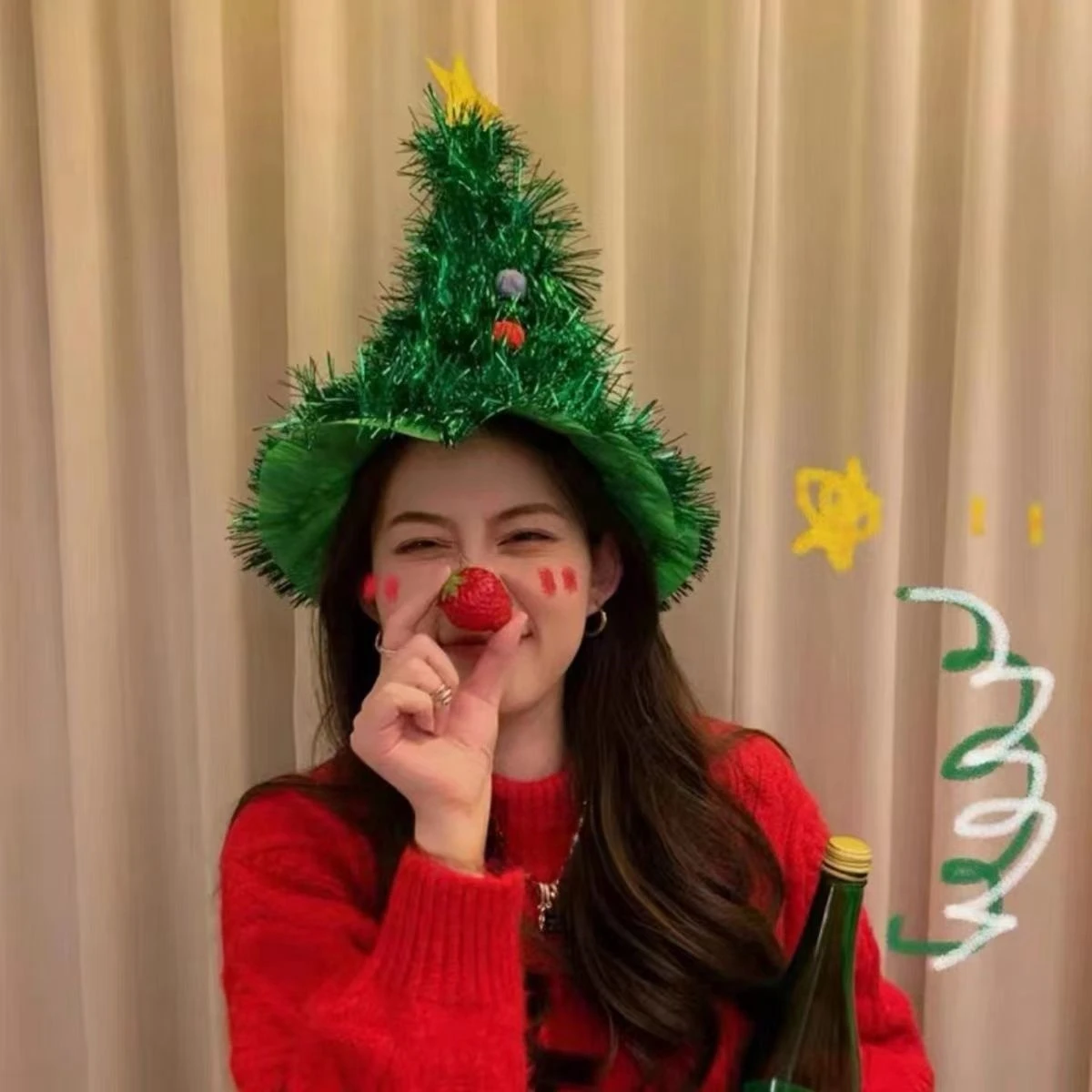 

FreeShipping Cosplay Caps For Child Adult Christmas Tree Decorative Hat Headgear Perform Gifts Dance Party Winter Wool Cotton