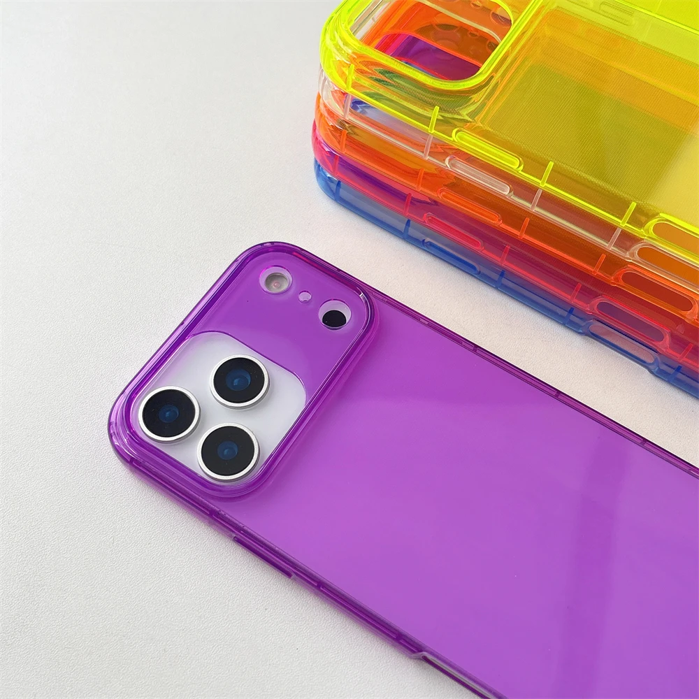 Fluorescent Candy Color Translucent Shockproof Phone Case - Ultra Thin and Slim Design