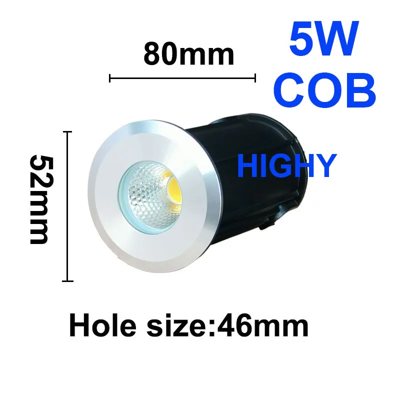 Outdoor LED Focus embutido Spotlight, IP67 impermeável,