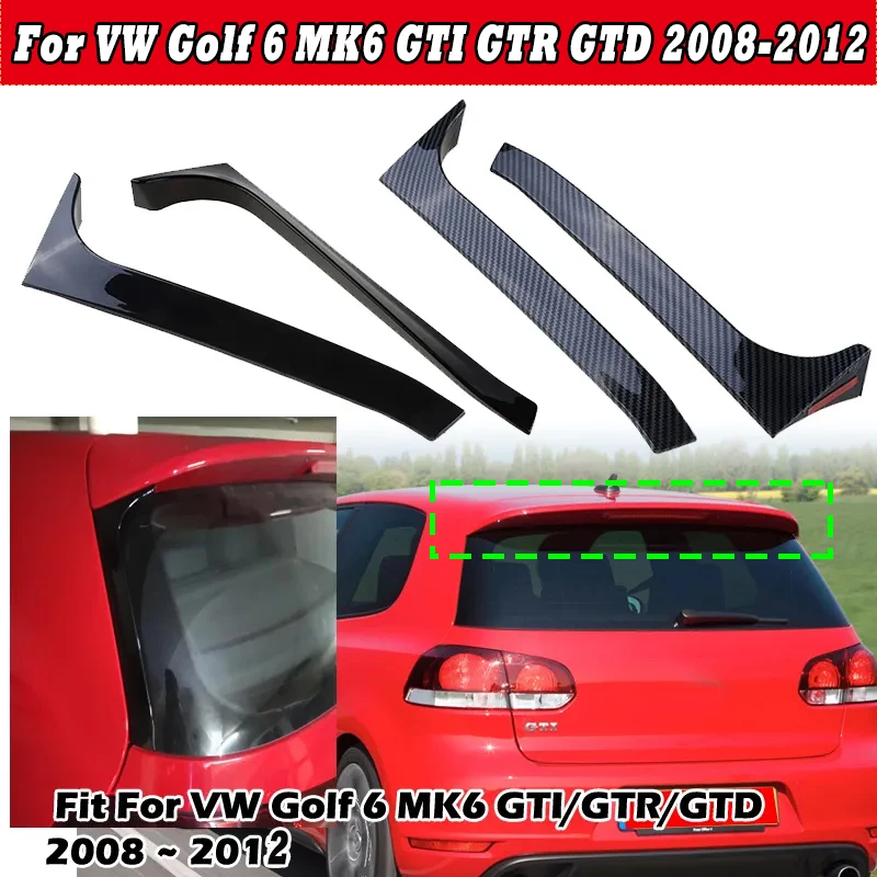 ABS Auto Heckscheibe Spoiler Seite Flügel Abdeckung Trim Für VW Golf 6 MK6  GTI GTR GTD R R20 2008-2013 Auto Styling Zubehör : : Auto &  Motorrad