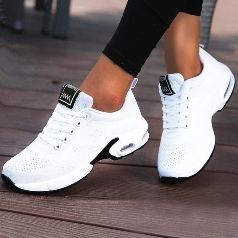 Women Sneakers Women Shoes Casual Sneakers New Women Sneakers Platform Mesh Light Weight Casual Sports Shoes for Women Summer Flat White Shoes Size 43 Female