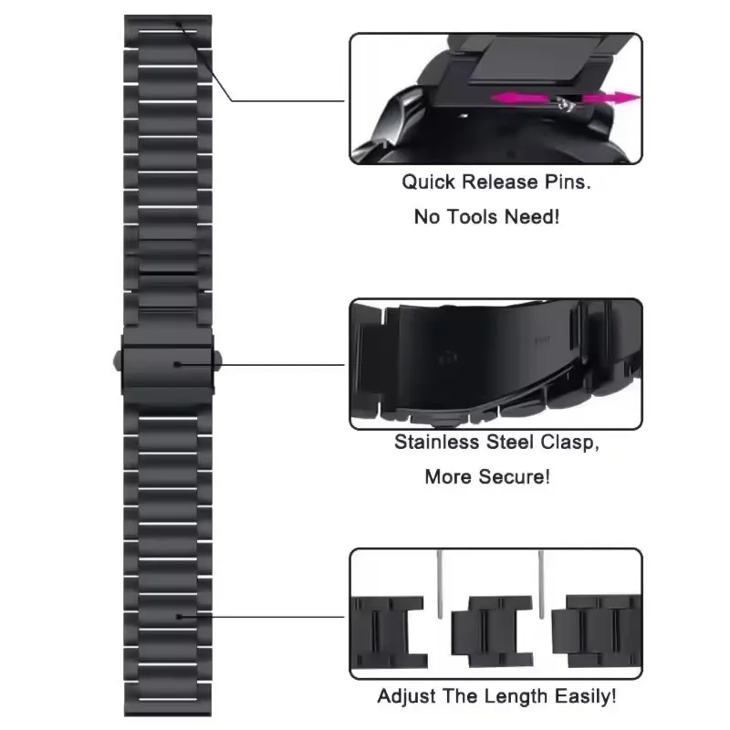 Stainless Steel Metal Strap Bracelet
