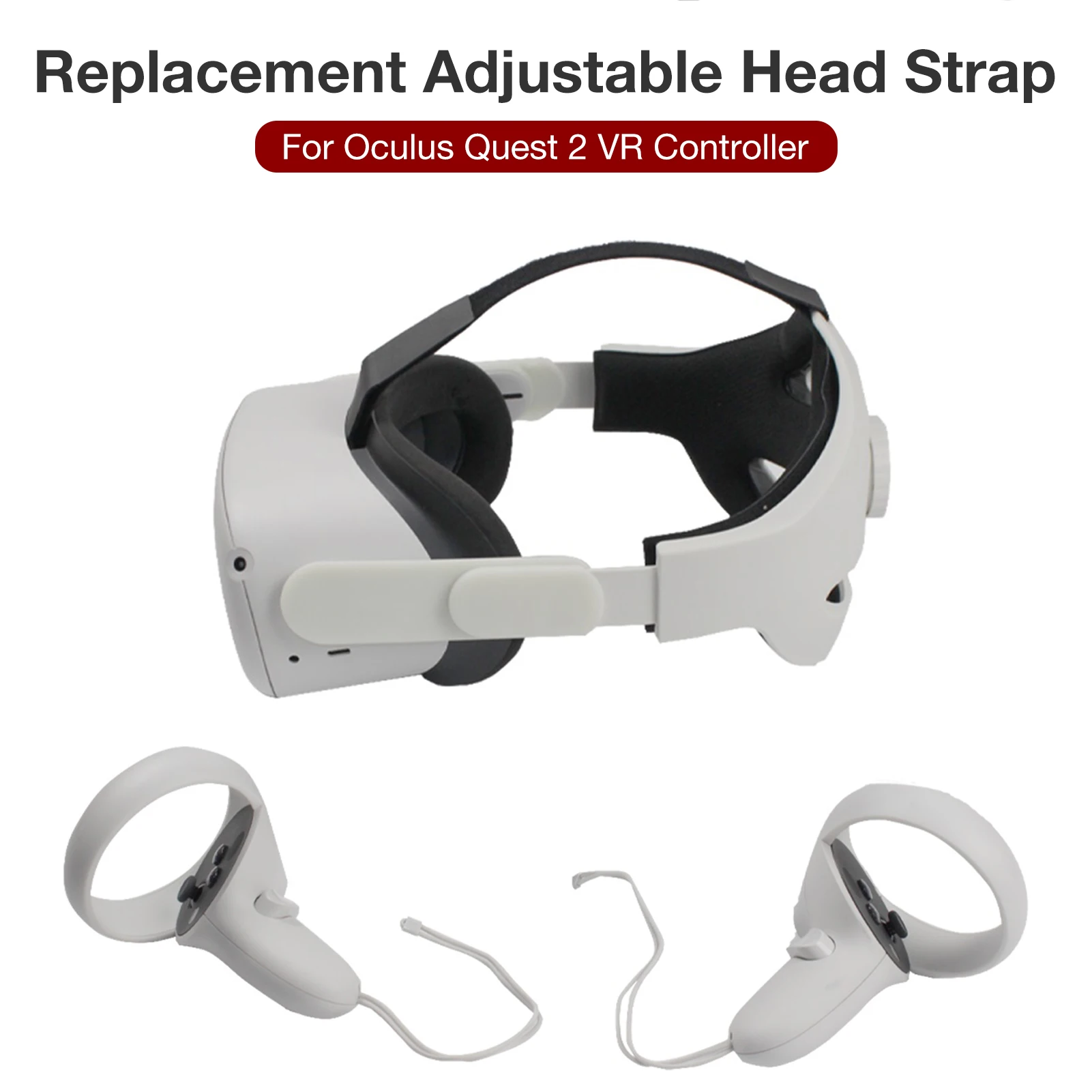 Adjustable Headband Comfortable Elite Strap For Oculus Quest 2 VR Headset Replacement Head Strap Virtual Reality Accessories