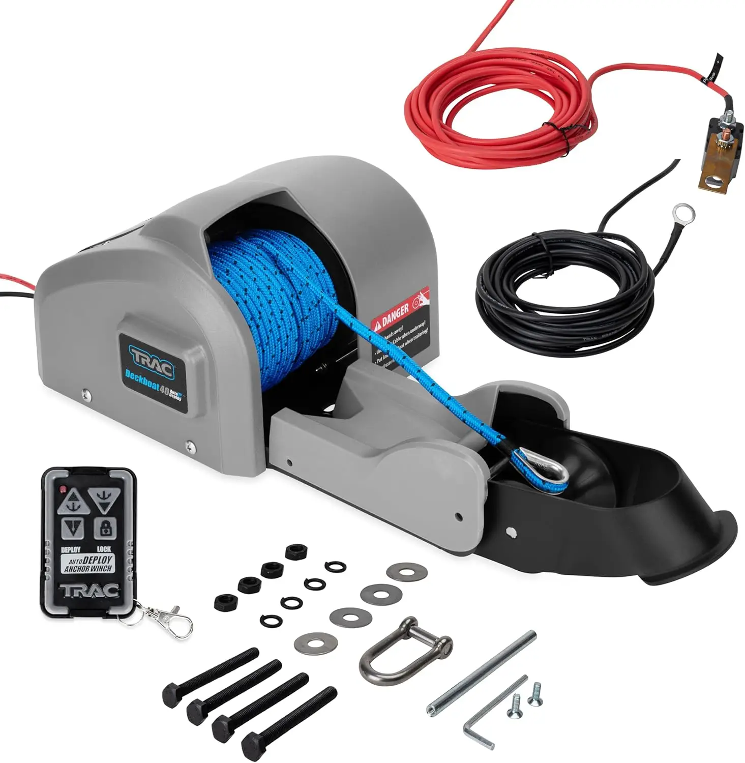 Outdoors Deckboat 40 AutoDeploy-G3 Electric Anchor Winch - Anchors Up to 40 lb. - Includes 6