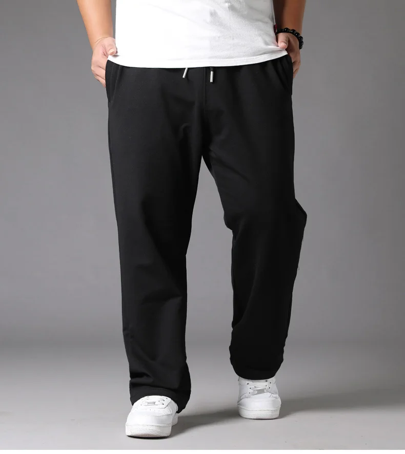 white joggers 10XL Oversized Black Casual Pants Mens Breathable Sweatpants Elastic Waist Jogger Pants Quick Dry Baggy Trousers Men Streetwear fishing pants