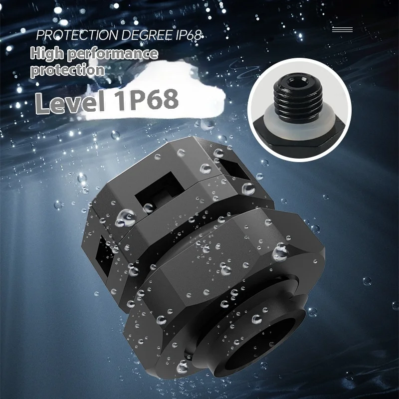 10 Pcs M8 Nylon Waterproof Breathable Valve Spiral Outdoor Lamp LED Lighting Respirator IP68 Plastic Pressure Relief Valve M12