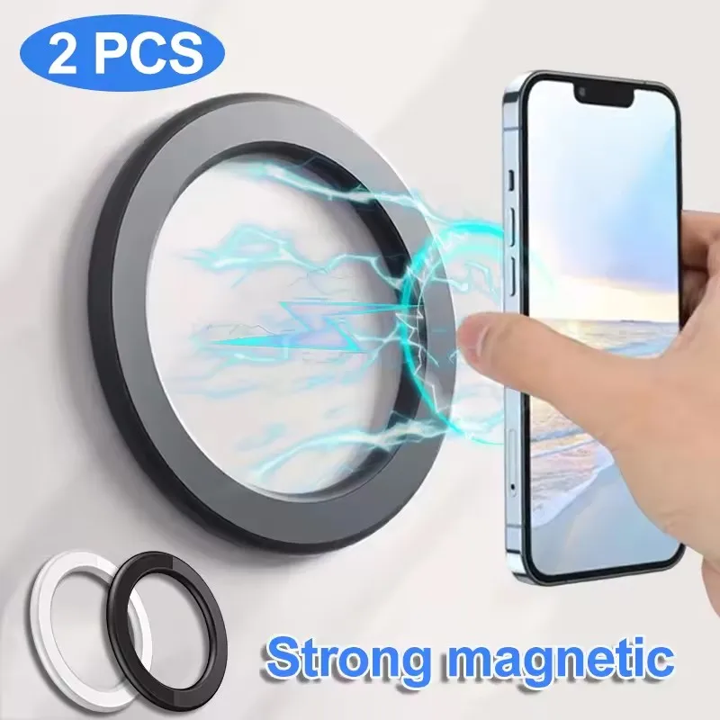 Enhanced Magnetic Ring Phone Holder Stand - Universal Adhesive Mount for Wall and Car Dashboard