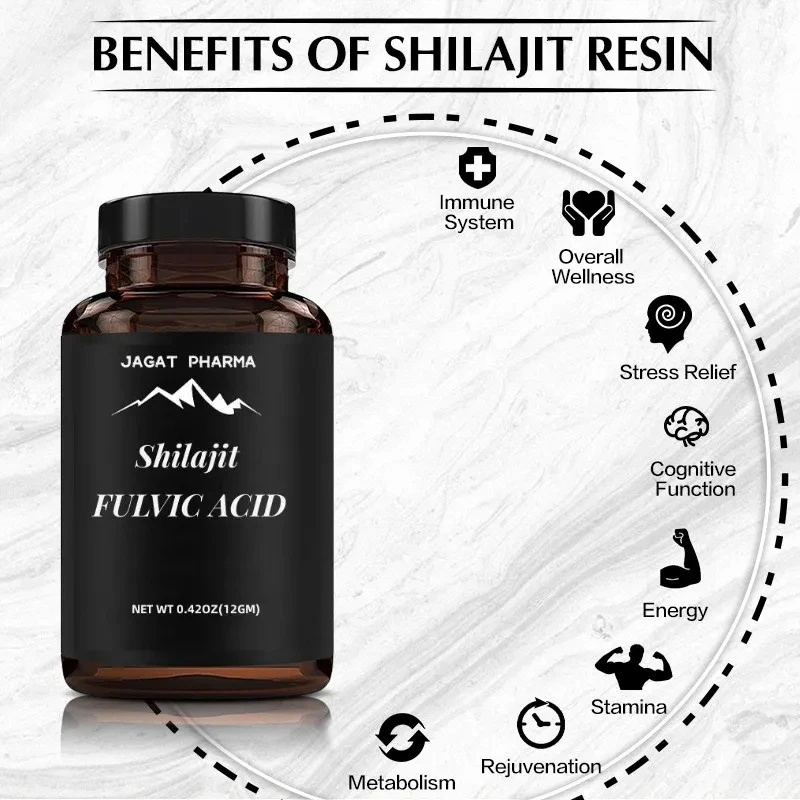 Himalayan Pure Shilajit 120 Caps Naturally Occurring Fulvic Acid