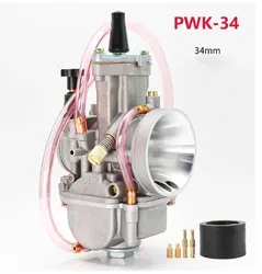 High-Performance Universal Motorcycle Carburetor with Power Jet (Blue)