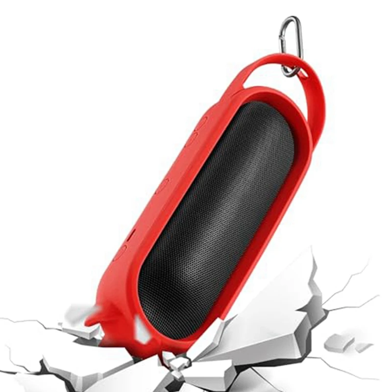Carrying Silicone Protective Case Anti-Scratch, Shockproof Cover For Beats Pill Speakers With Easy Cleaning Design Red