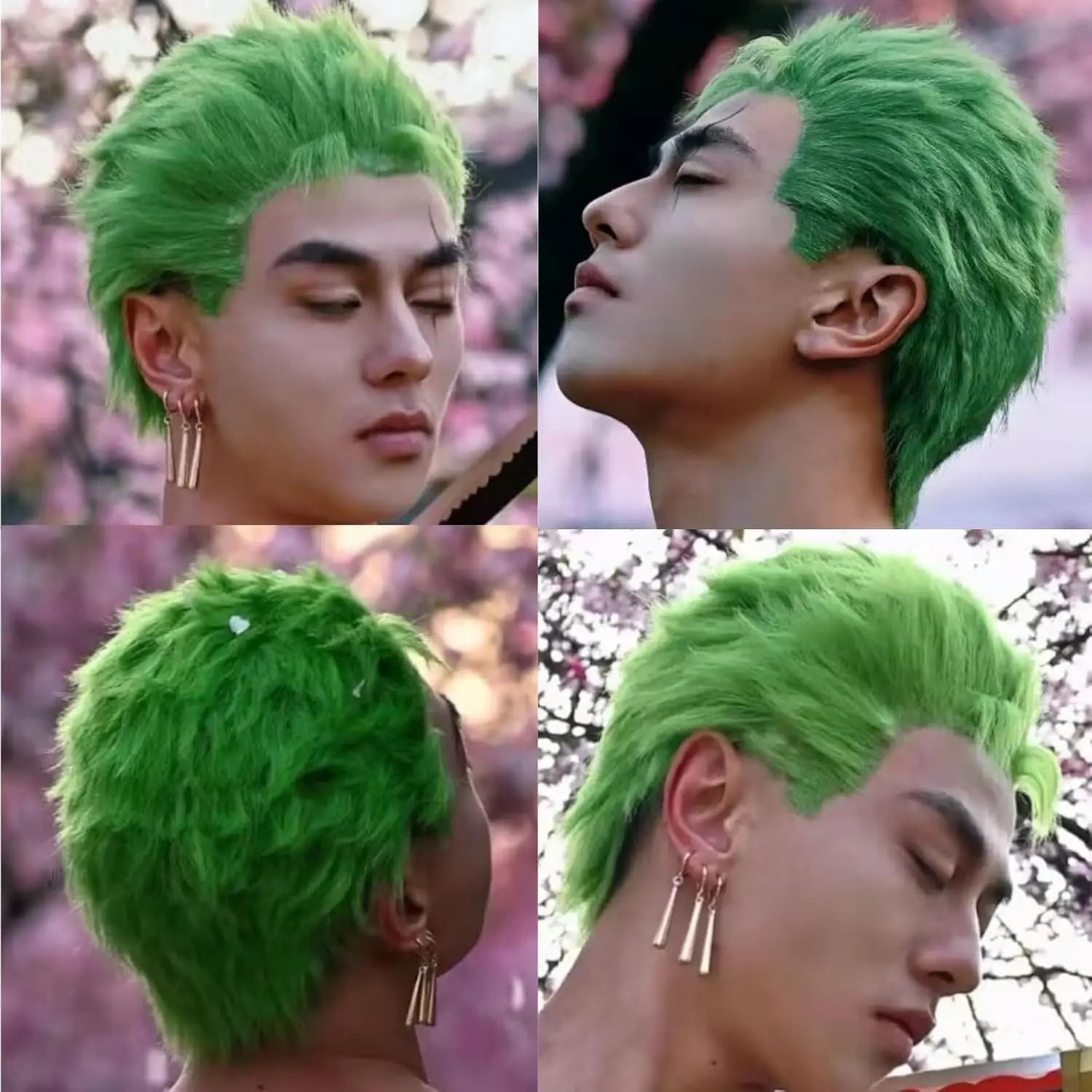 One Piece Roronoa Zoro Short Green Wig Cosplay