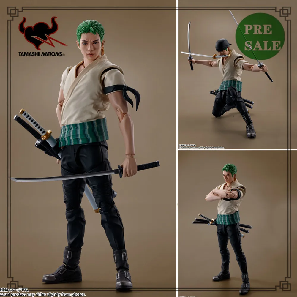 

Фигурки героев аниме S.H. Фигурок ророноа Зоро (Серия A Netflix: ONE PIECE), Оригинальные фигурки из ПВХ, игрушки для детей, коллекционер SHF, Зоро, кукла