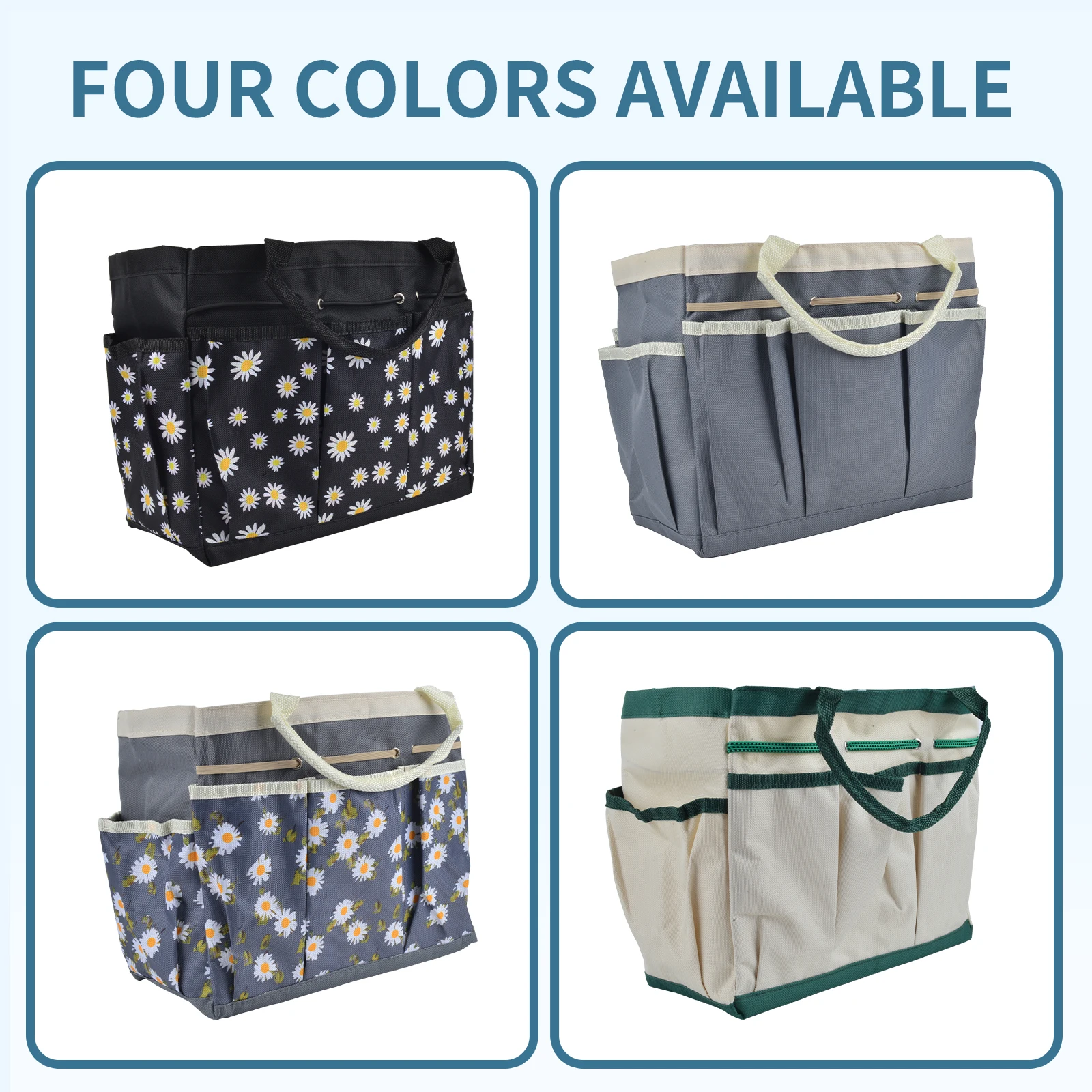Spacious & Durable Oxford Cloth Tote with 8 Organizer Pockets for Versatile Storage