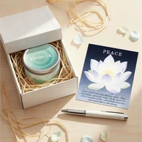 Law of Attraction Peace Ritual Candle, Lavender & Chamomile Aroma with Healing Crystals, Great for Holiday Gifting Christmas 4